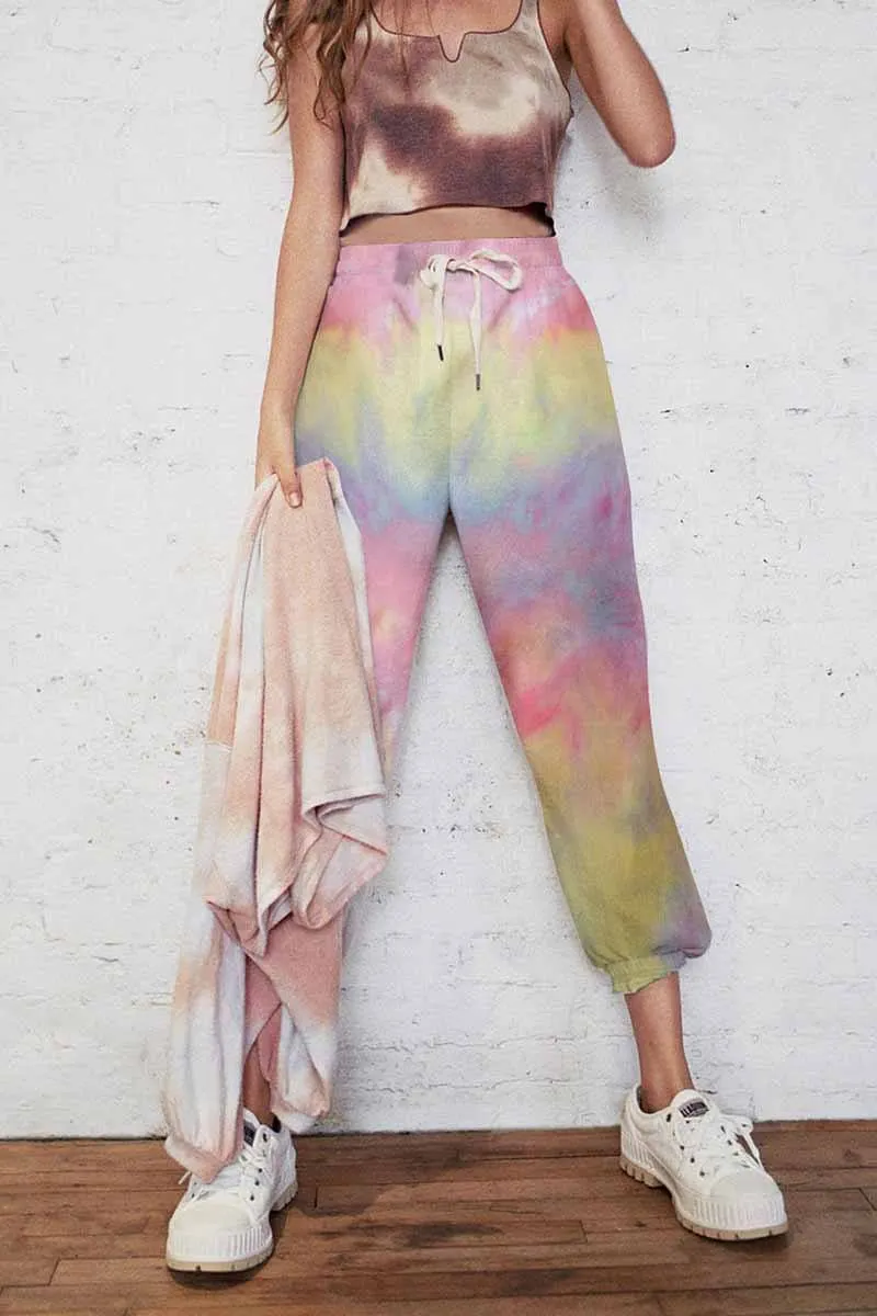 Cotton Tie-dye Casual Trousers