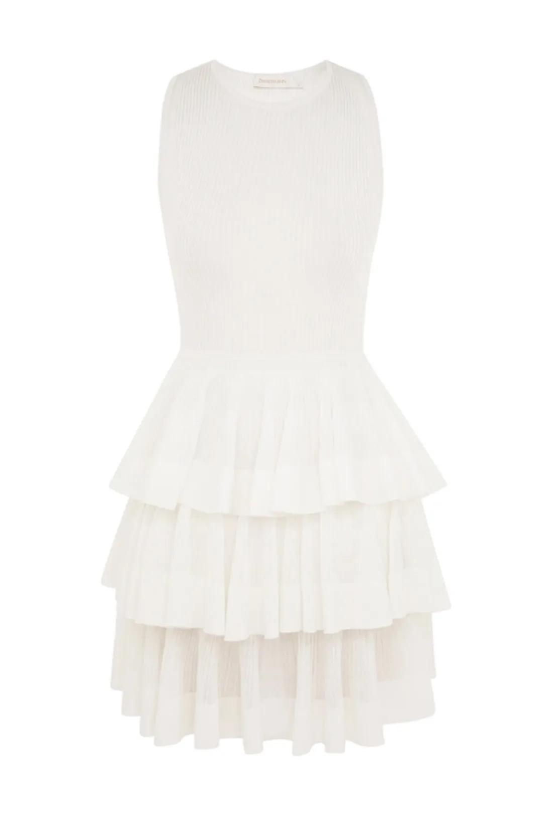 Crush Ruffled Mini Dress | Cream