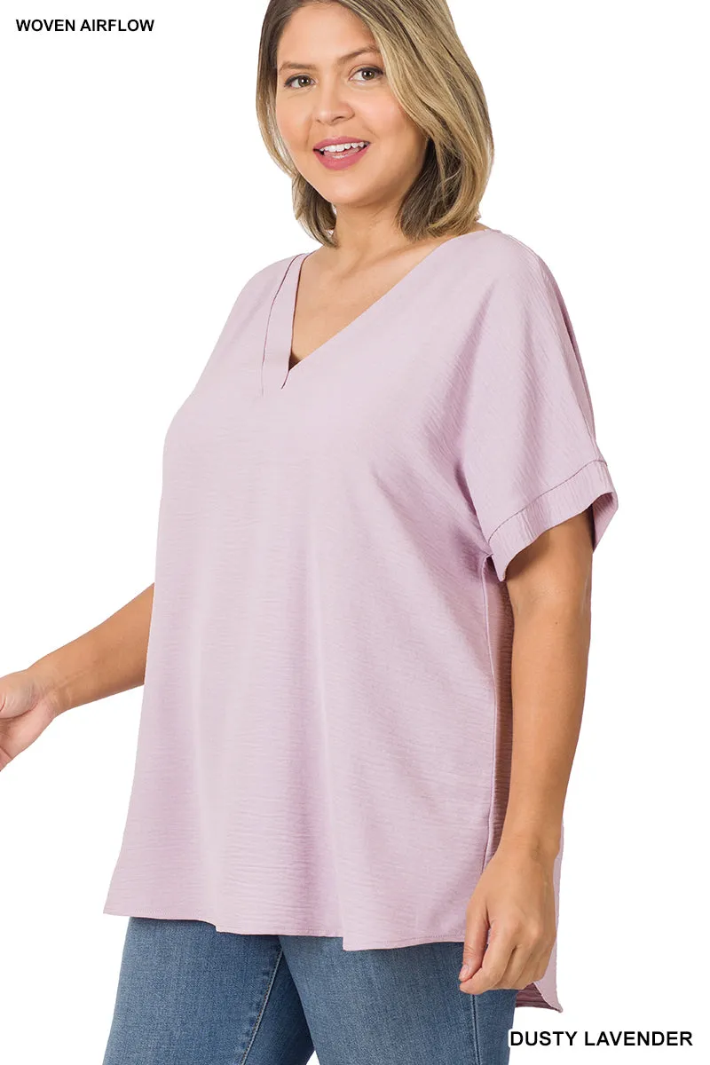 Curvy Good Timing Top in Lavender