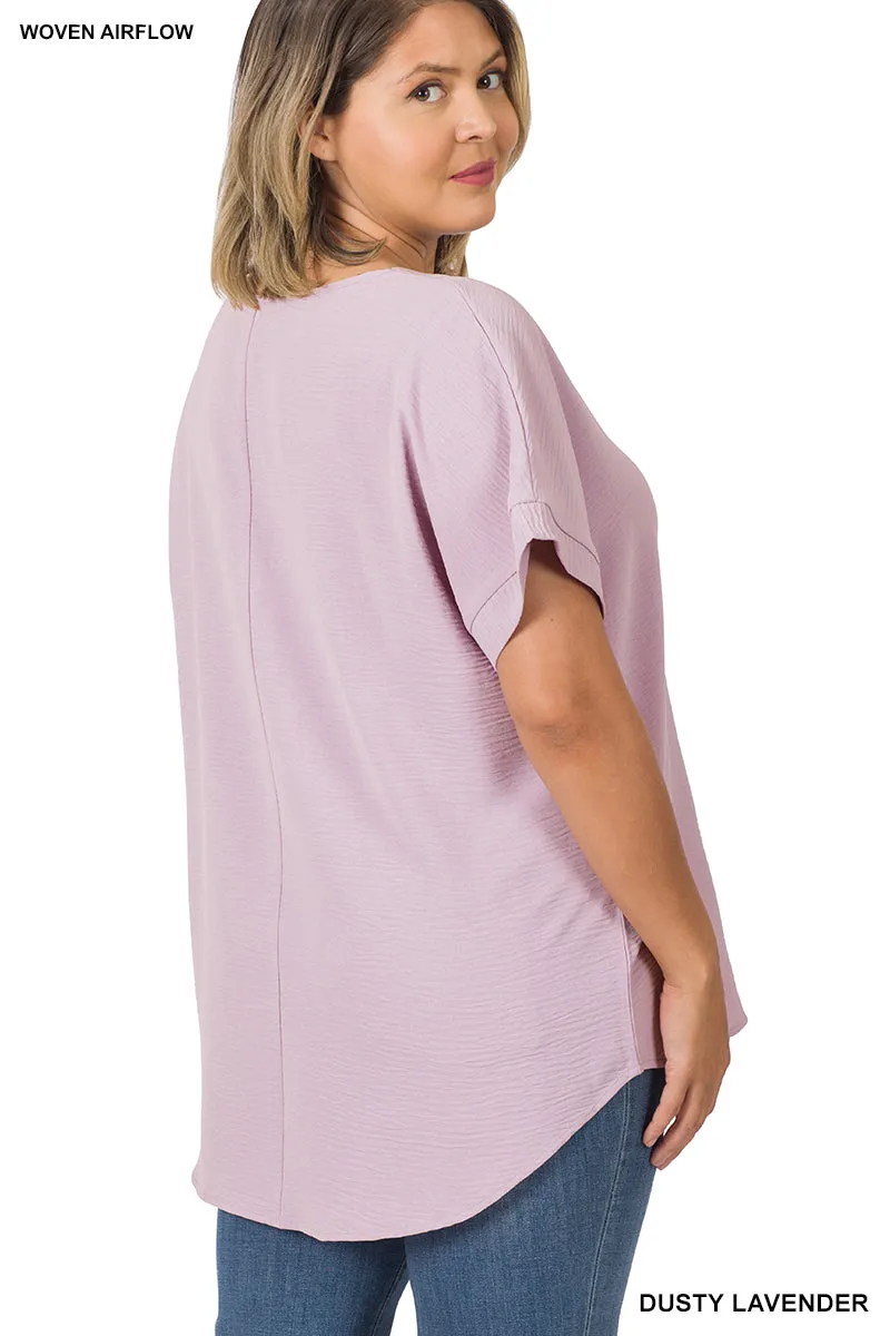 Curvy Good Timing Top in Lavender