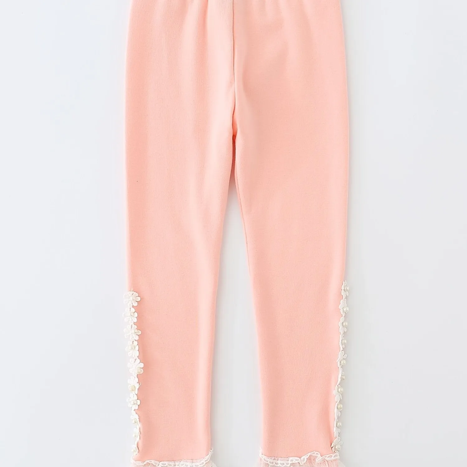 Cute Casual Sweet Lace Trim Ruffled Leggings