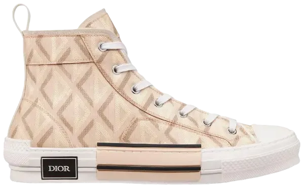 Dior B23 High 'CD Diamond - Beige' Sneakers for Men