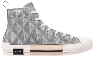 Dior B23 High 'CD Diamond - Grey White' 2022 Sneakers