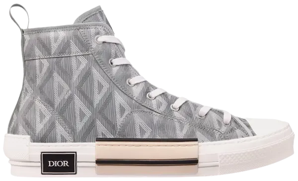 Dior B23 High 'CD Diamond - Grey White' 2022 Sneakers
