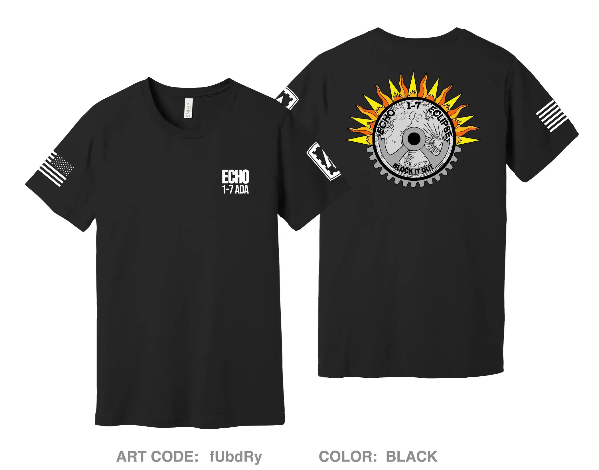 Echo Co, 1-7 ADA Comfort Unisex Cotton SS Tee - fUbdRy