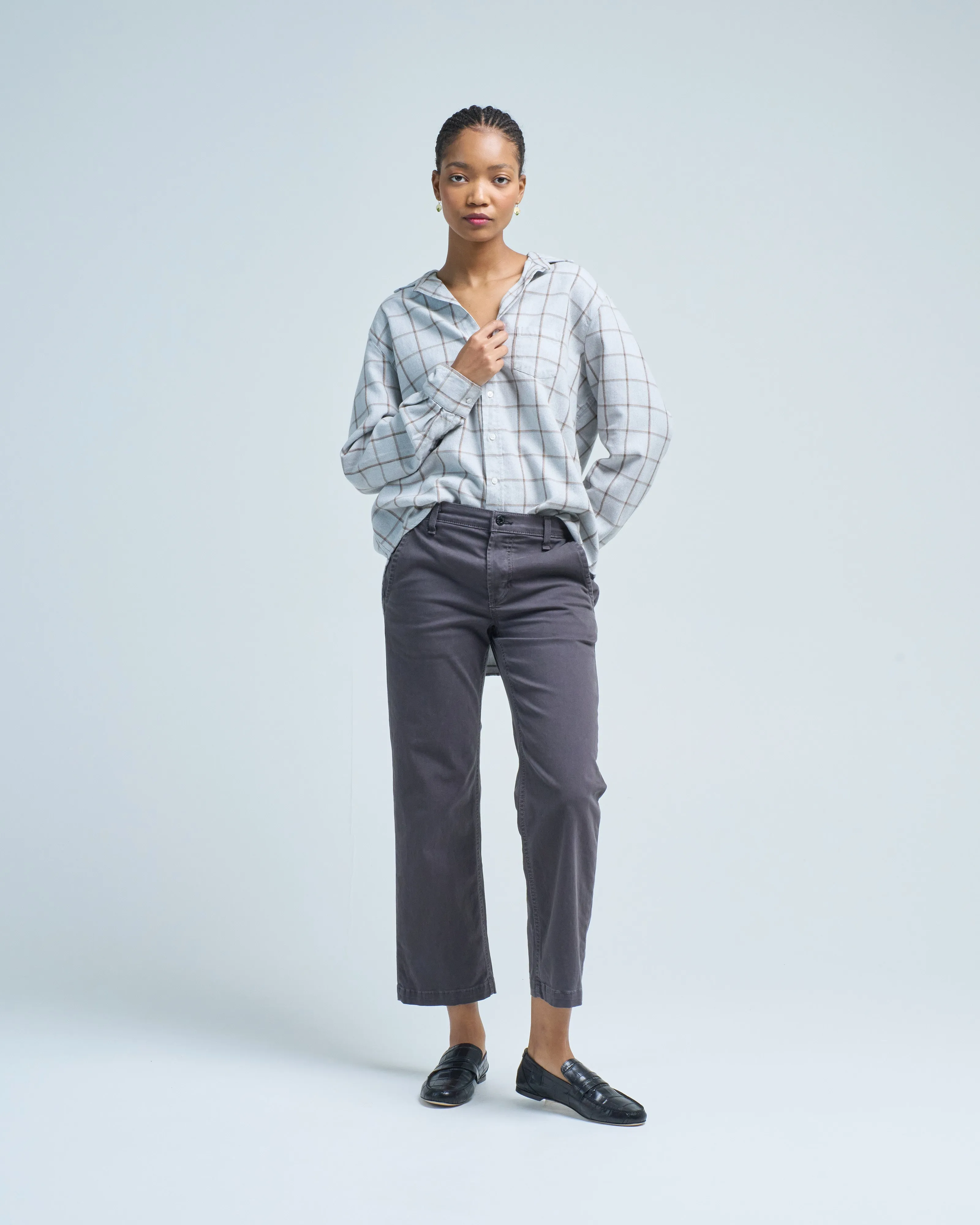 eileen relaxed button-up shirt