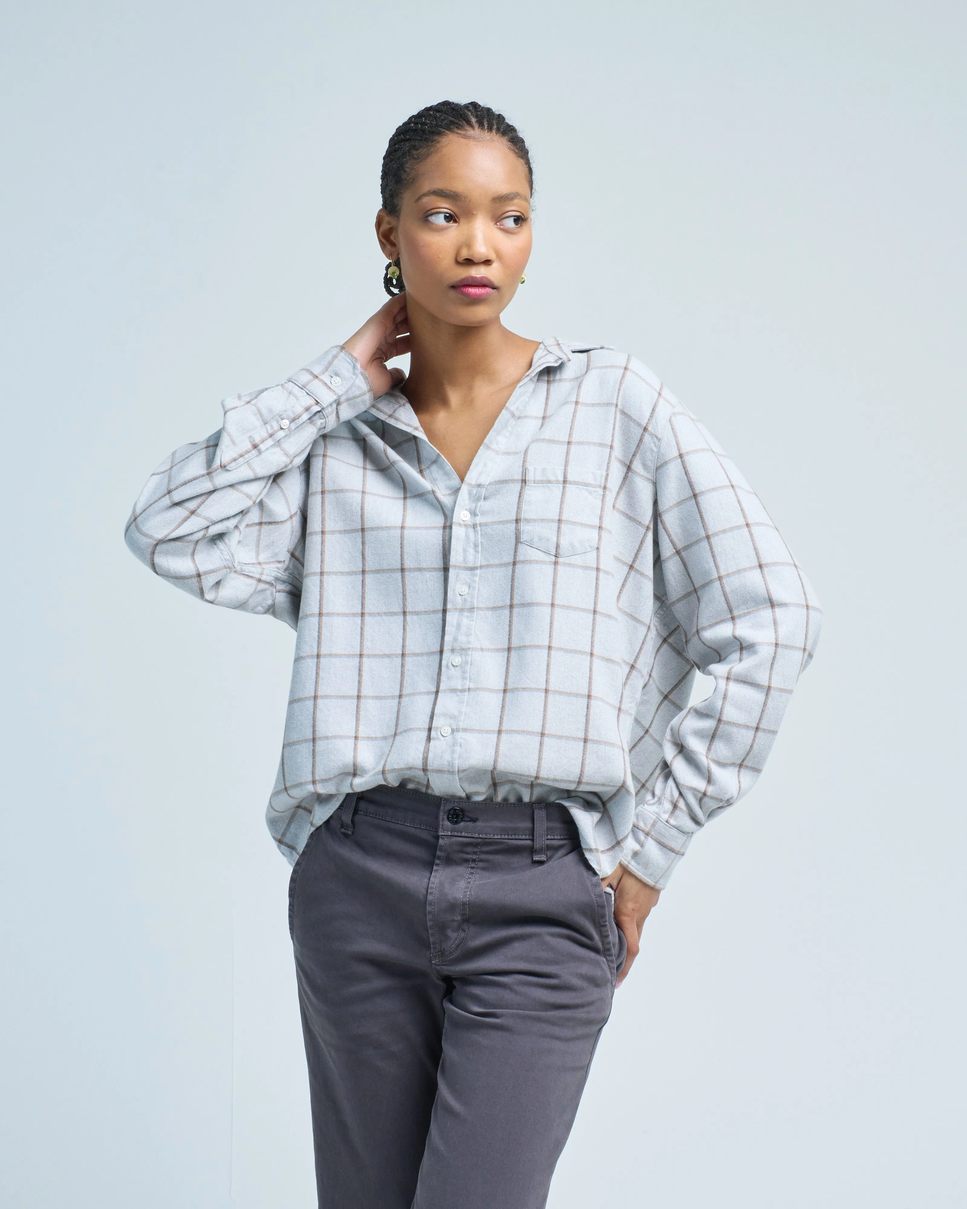 eileen relaxed button-up shirt