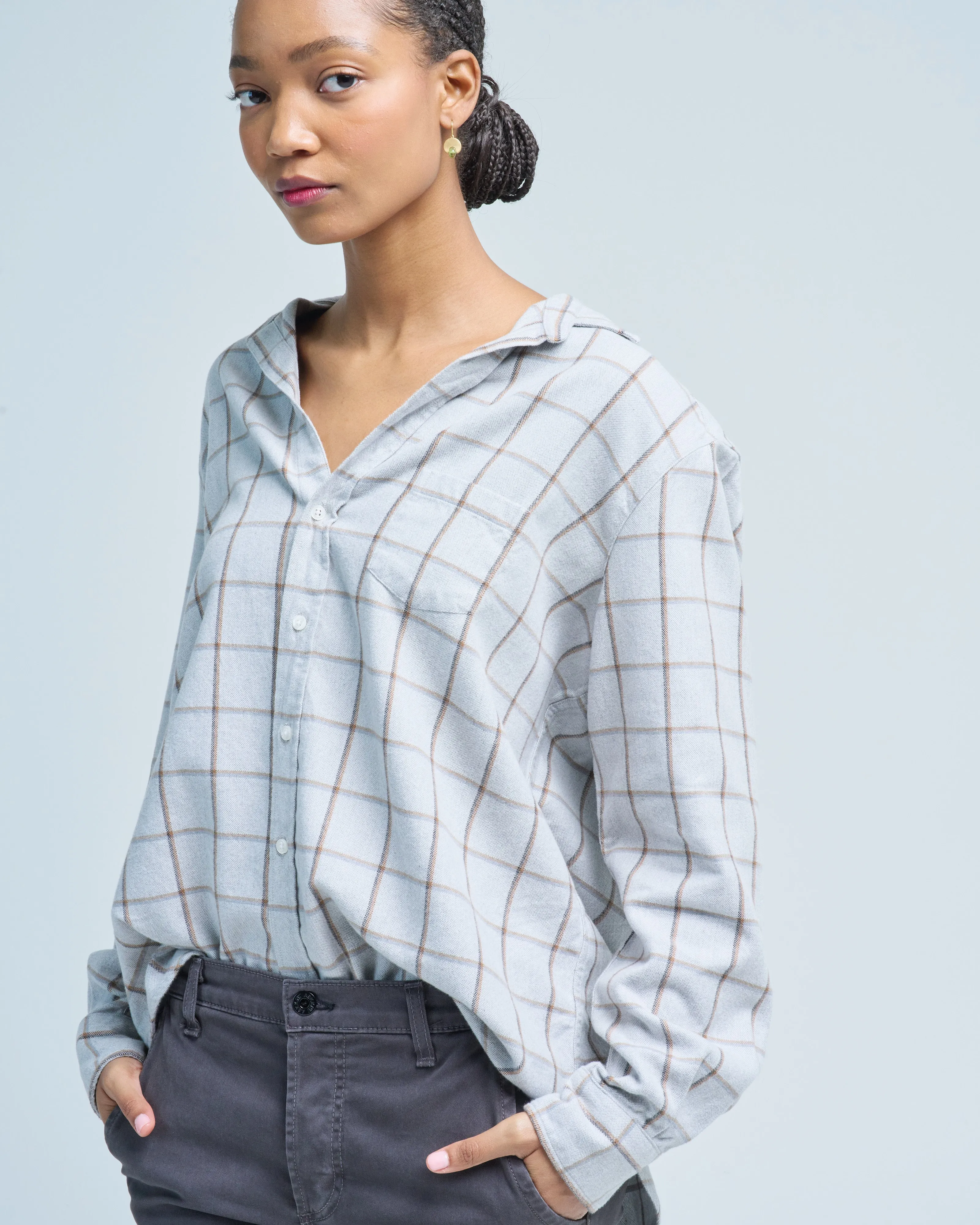 eileen relaxed button-up shirt