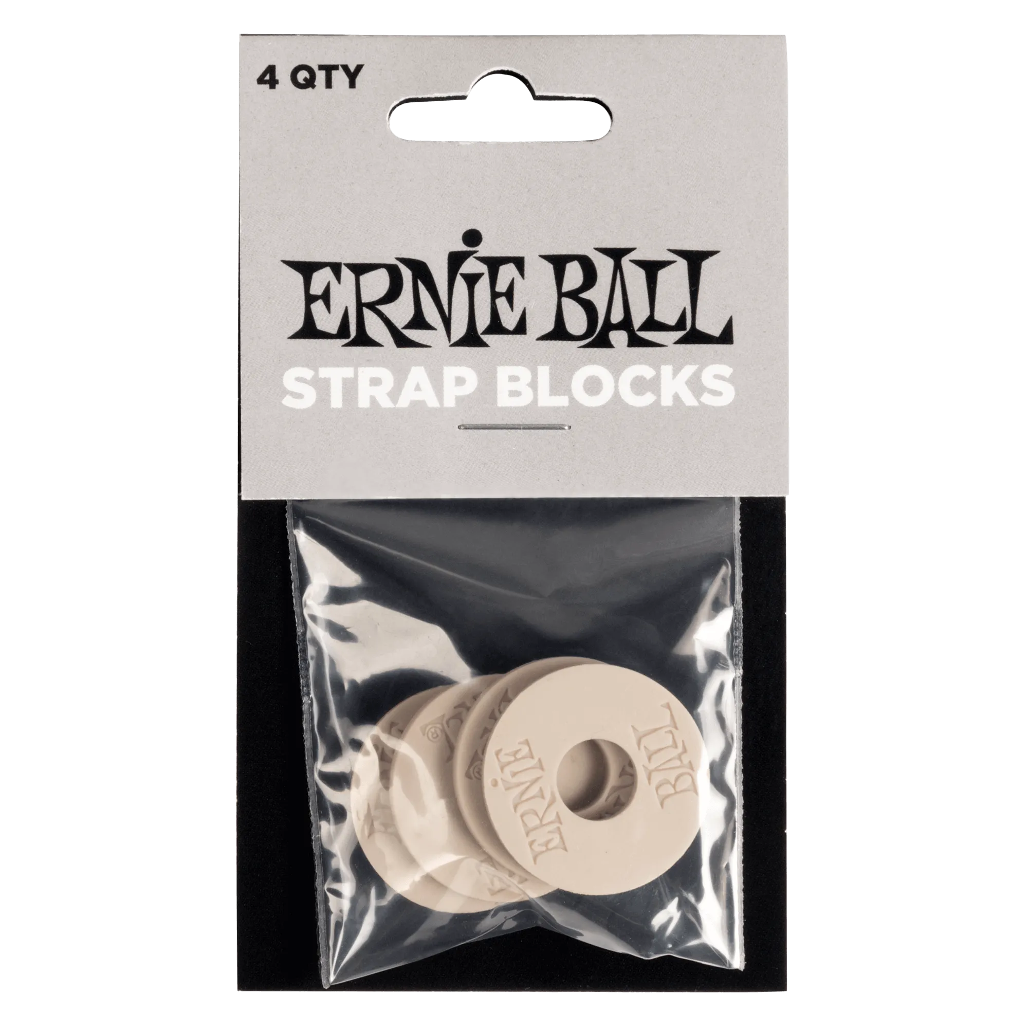 Ernie Ball Strap Blocks 4 Pack - Gray