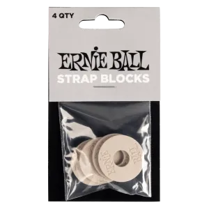 Ernie Ball Strap Blocks 4 Pack - Gray