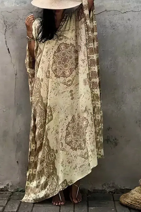Ethnic Stylish Beach Blouse (Fit 99 To 154lbs)
