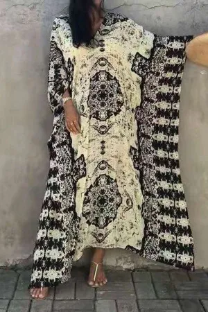 Ethnic Stylish Beach Blouse (Fit 99 To 154lbs)