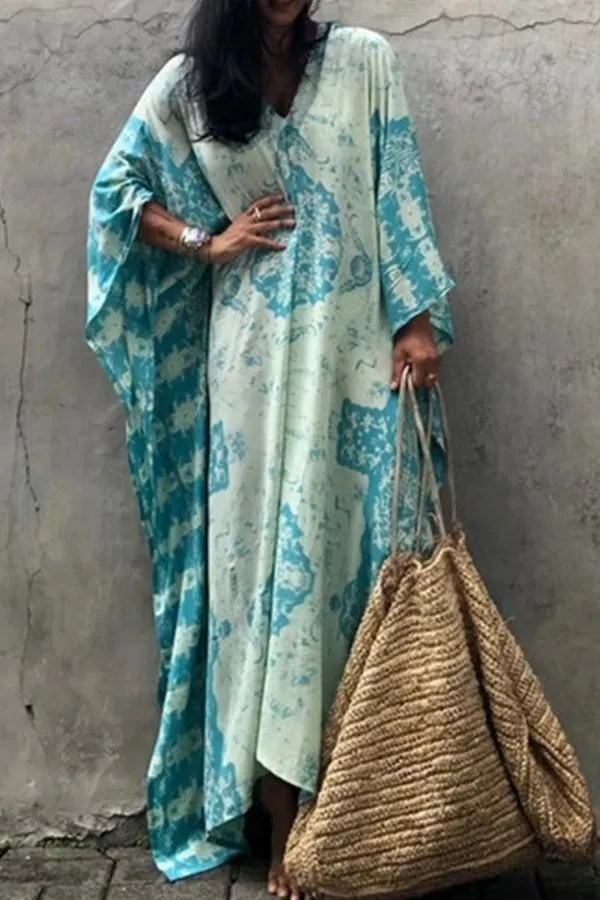 Ethnic Stylish Beach Blouse (Fit 99 To 154lbs)