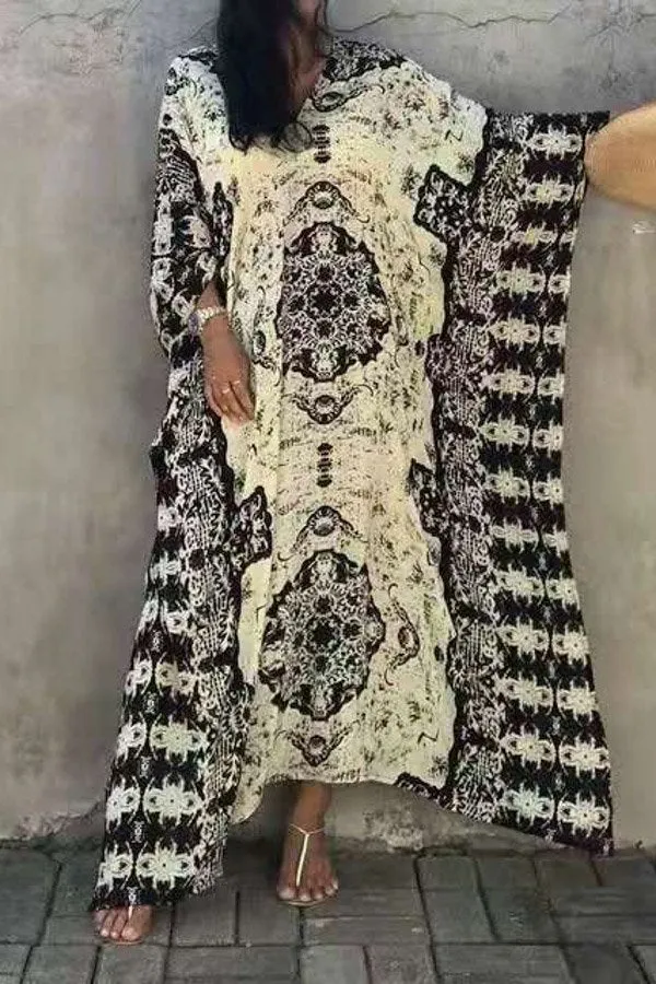 Ethnic Stylish Beach Blouse (Fit 99 To 154lbs)
