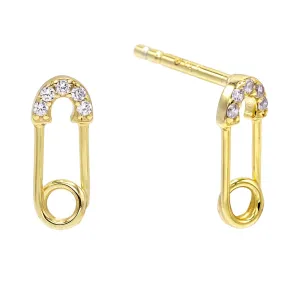 Extra Small Safety Pin Stud Earring