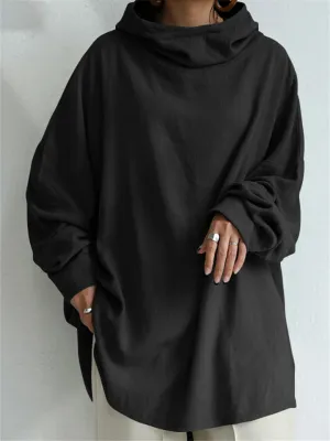 Female Comfortable Casual Plus Size Pure Color Hoodies