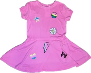 FIREHOUSE- Multi Art Dress (Neon Pink)
