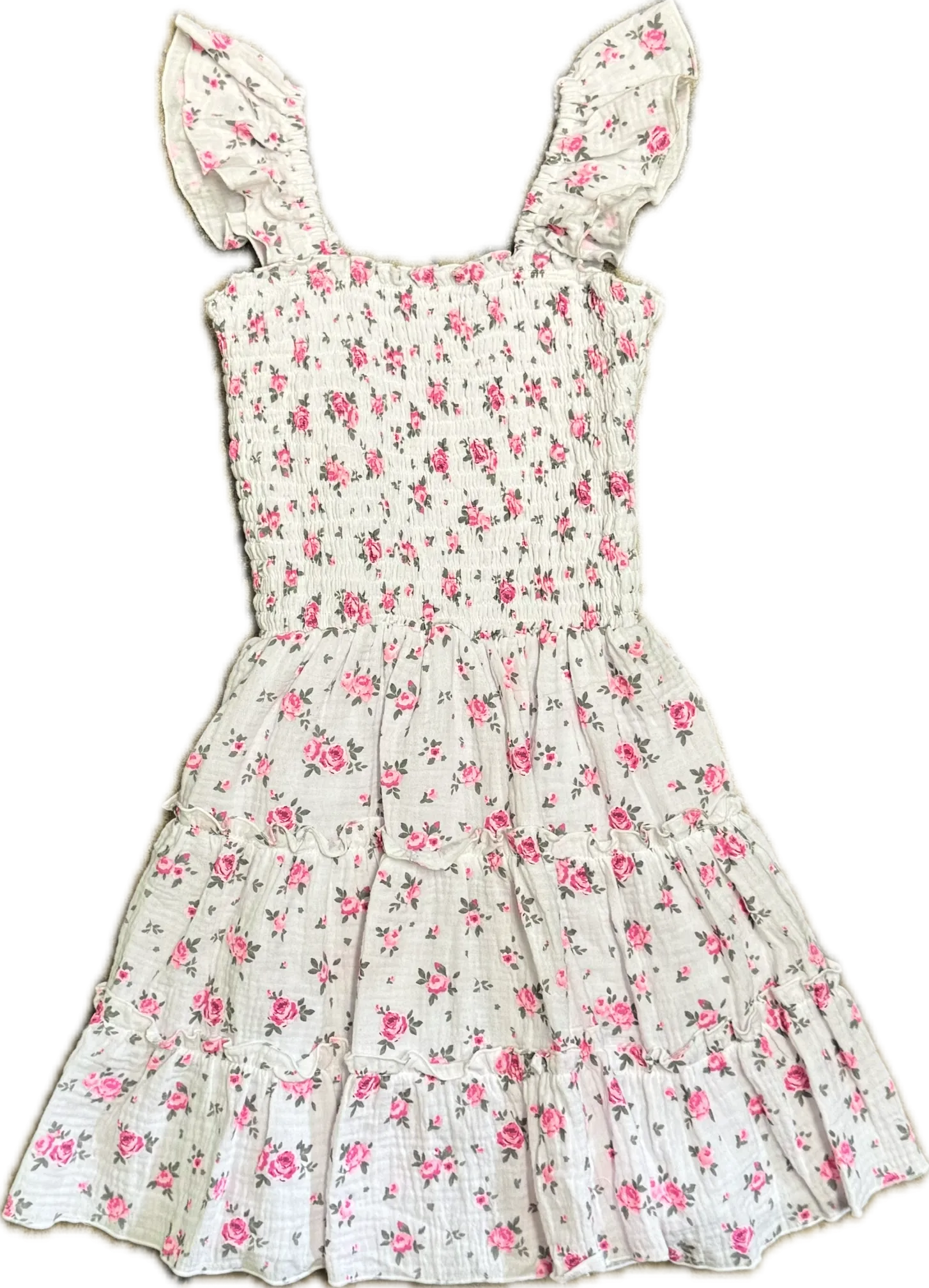 FLOWERS BY ZOE- White Liberty Dress