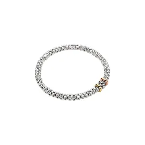 Fope White Gold with Tri-Tone Accents Solo Bracelet