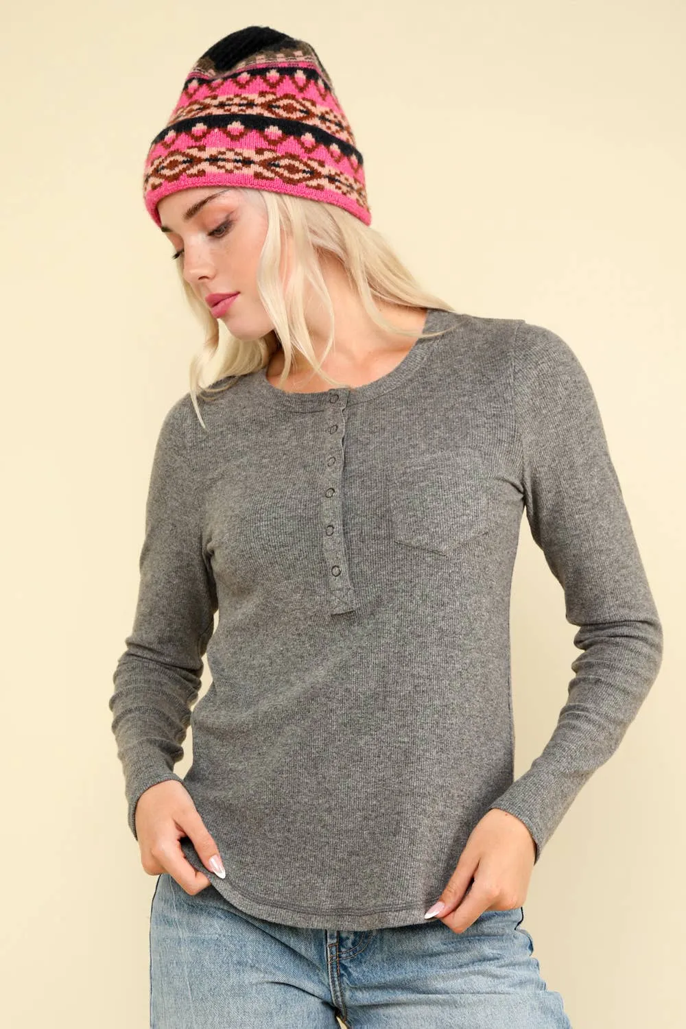 Grey Casual Top