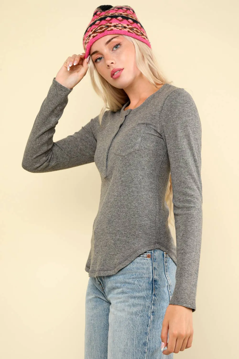 Grey Casual Top