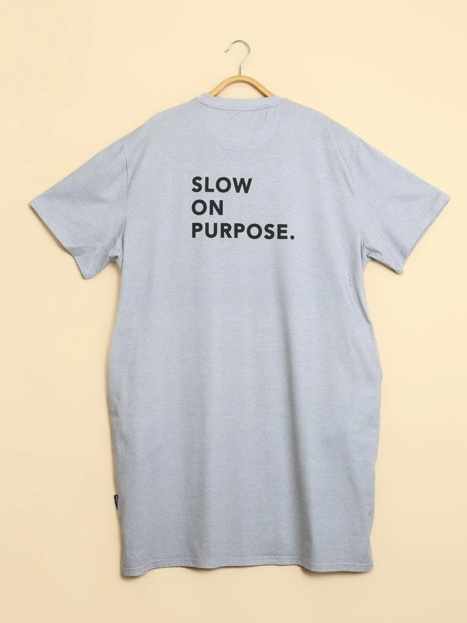 Grey Relaxed Tee Dress Dames