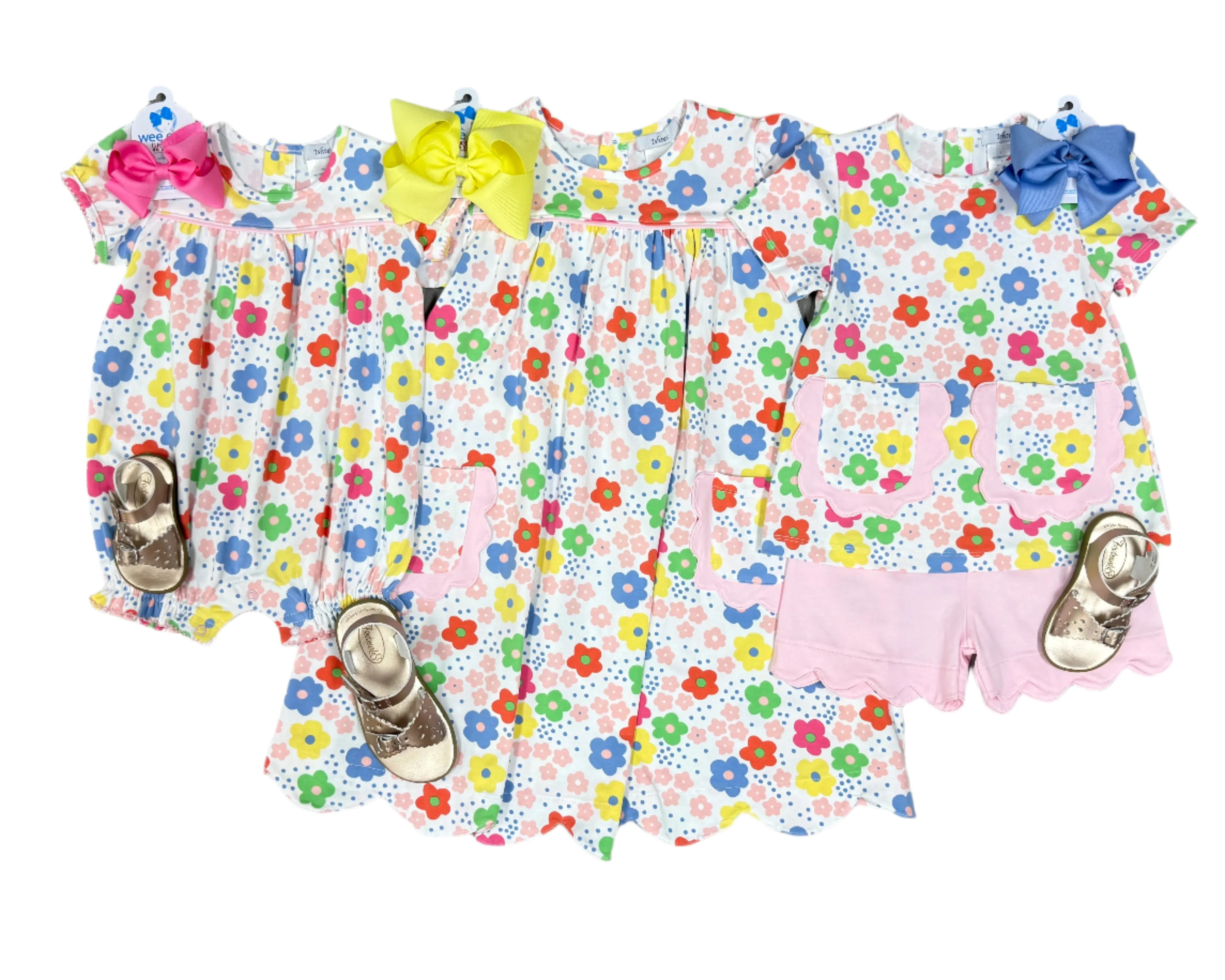 Groovy Flower Girl's Short Set