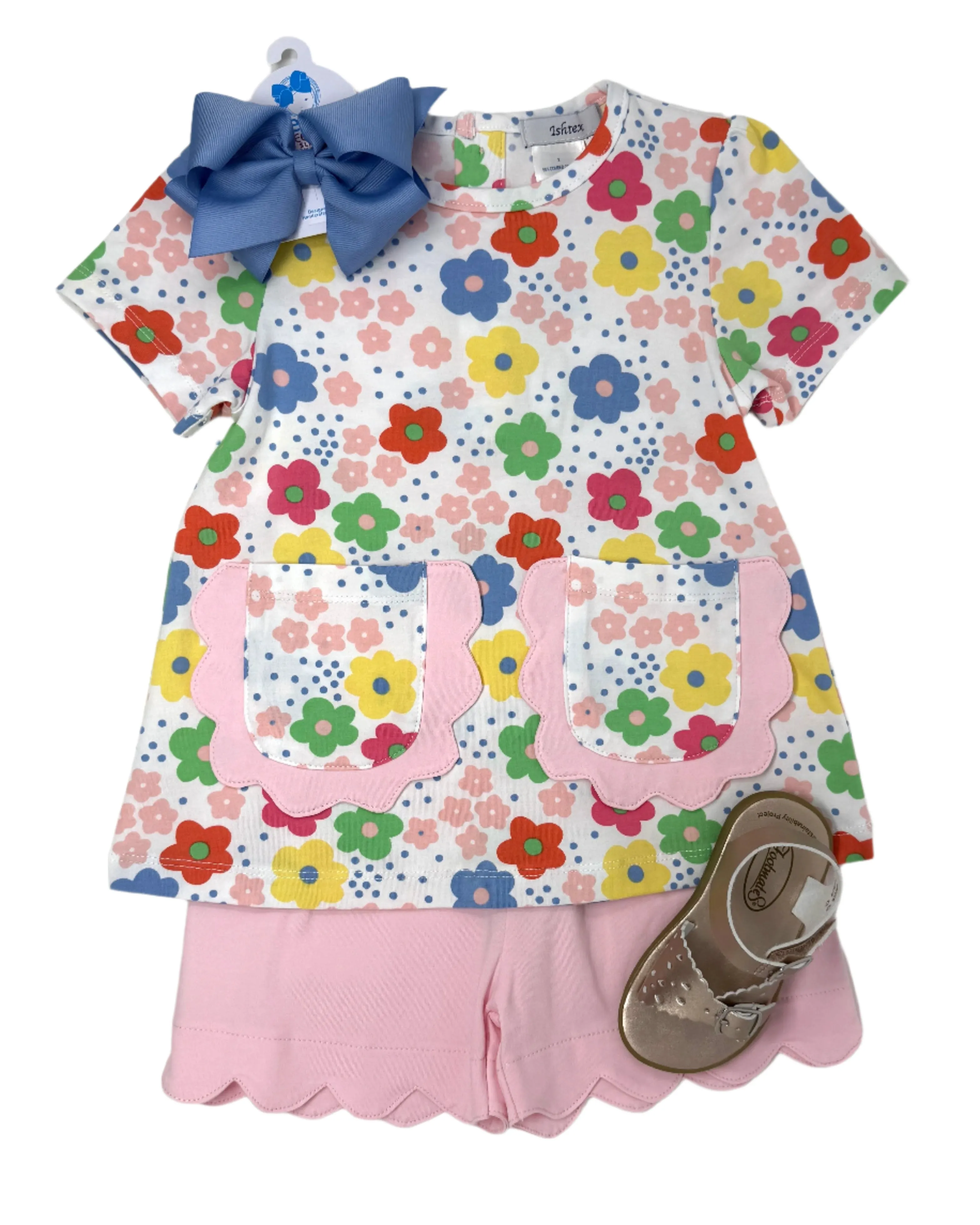 Groovy Flower Girl's Short Set