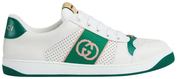 Gucci Screener 'Interlocking G - White Green' Sneakers for Men