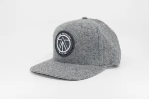 Heather Grey Melton Wool Strapback