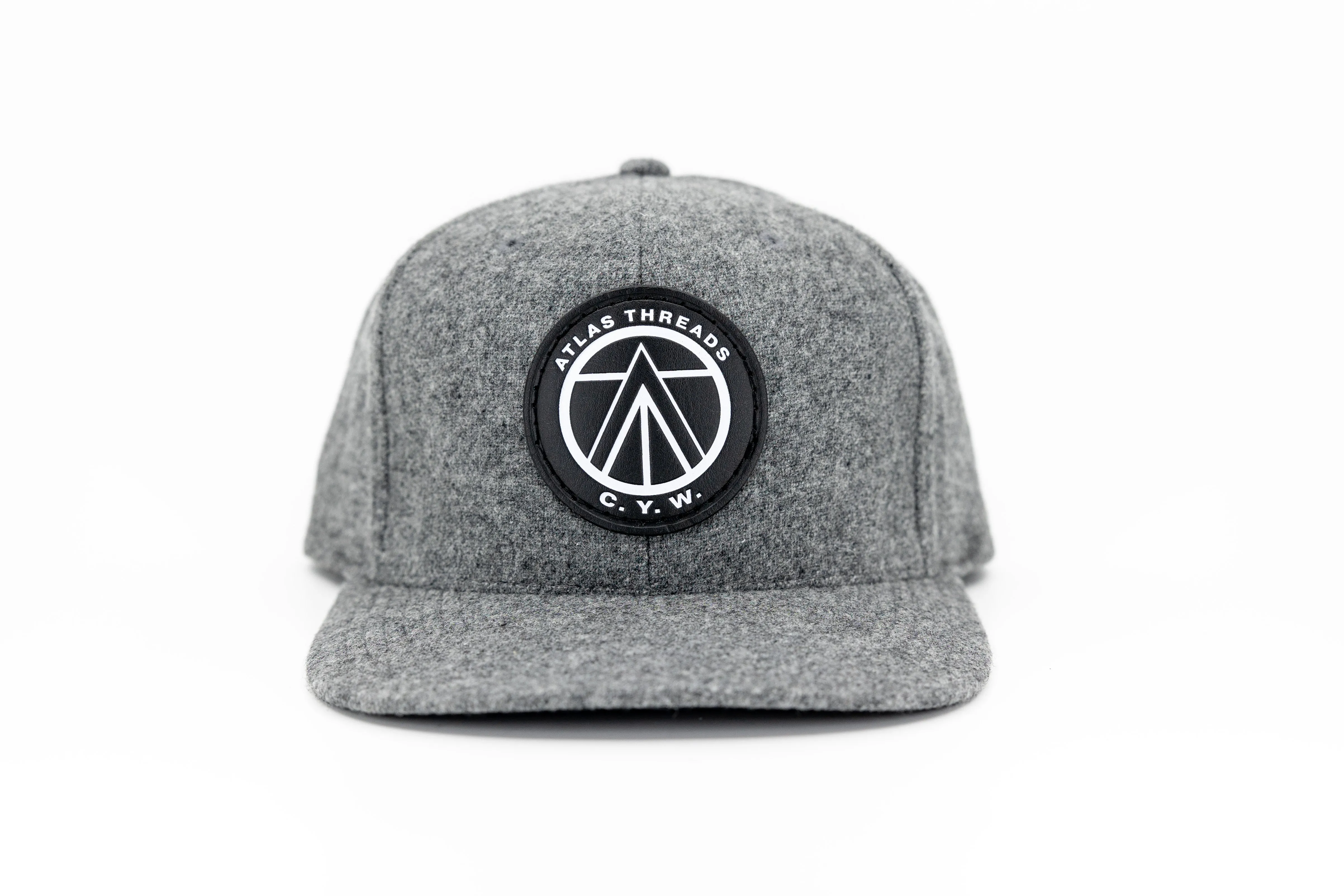 Heather Grey Melton Wool Strapback