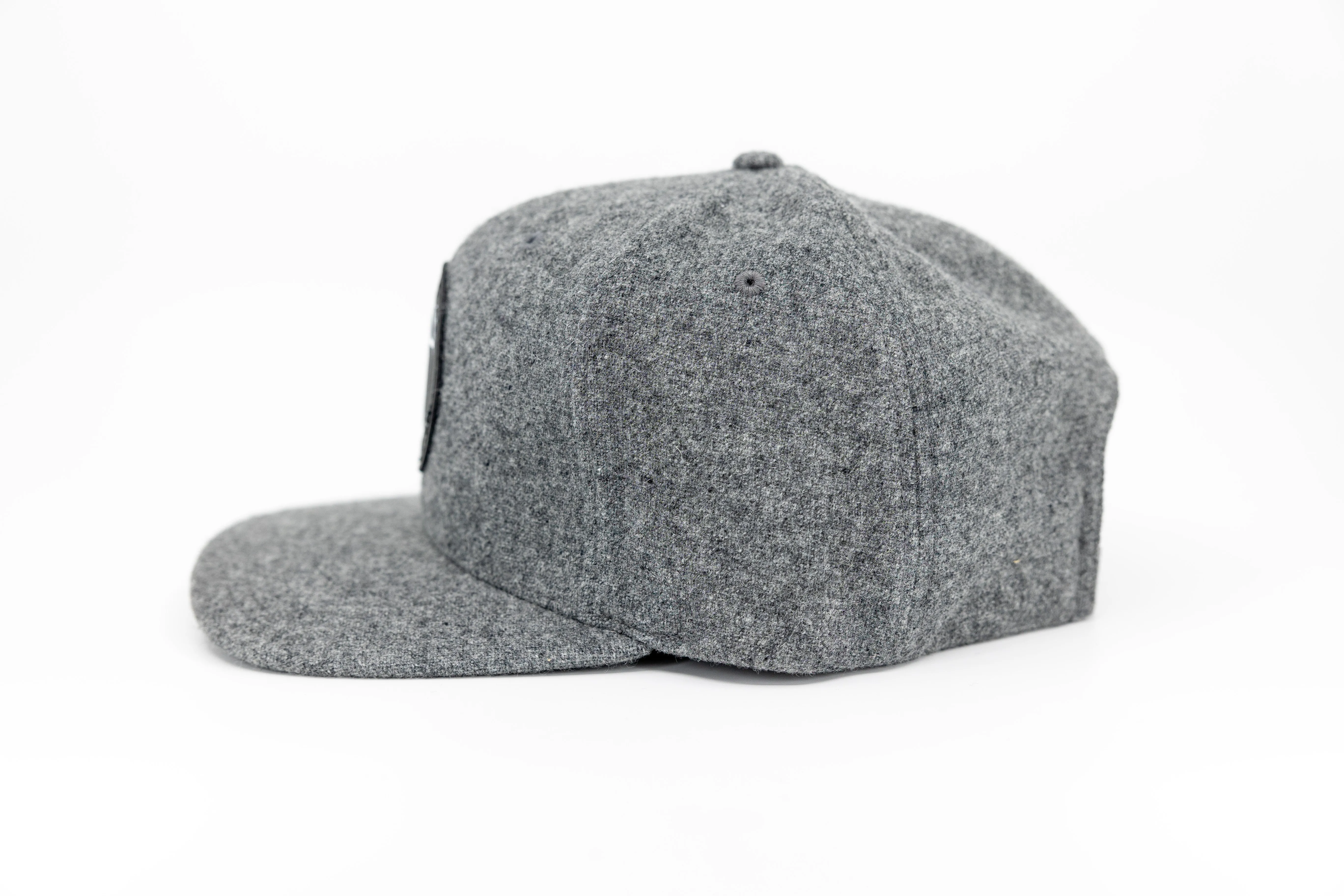 Heather Grey Melton Wool Strapback