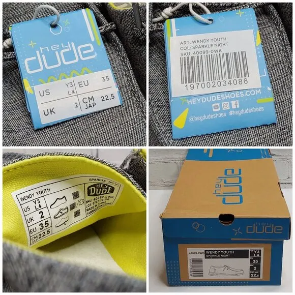 'HEY DUDE' 'WENDY SPARKLE' NIGHT SHOES