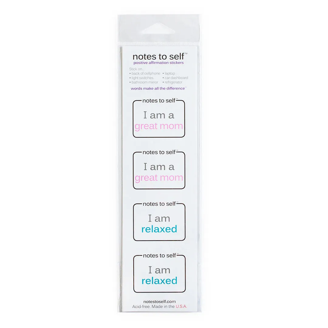I am a great mom™   I am relaxed™ sticker packs