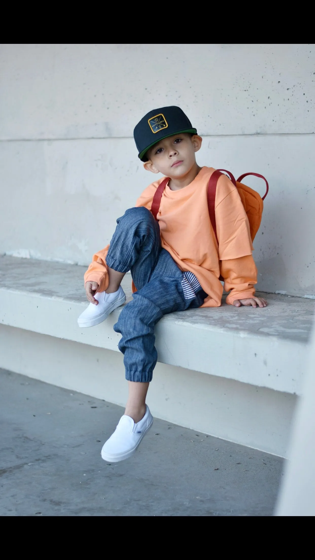 Indigo Stripe Denim Toddler Joggers