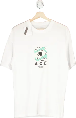 Jack & Jones White Originals Printed T-Shirt UK S