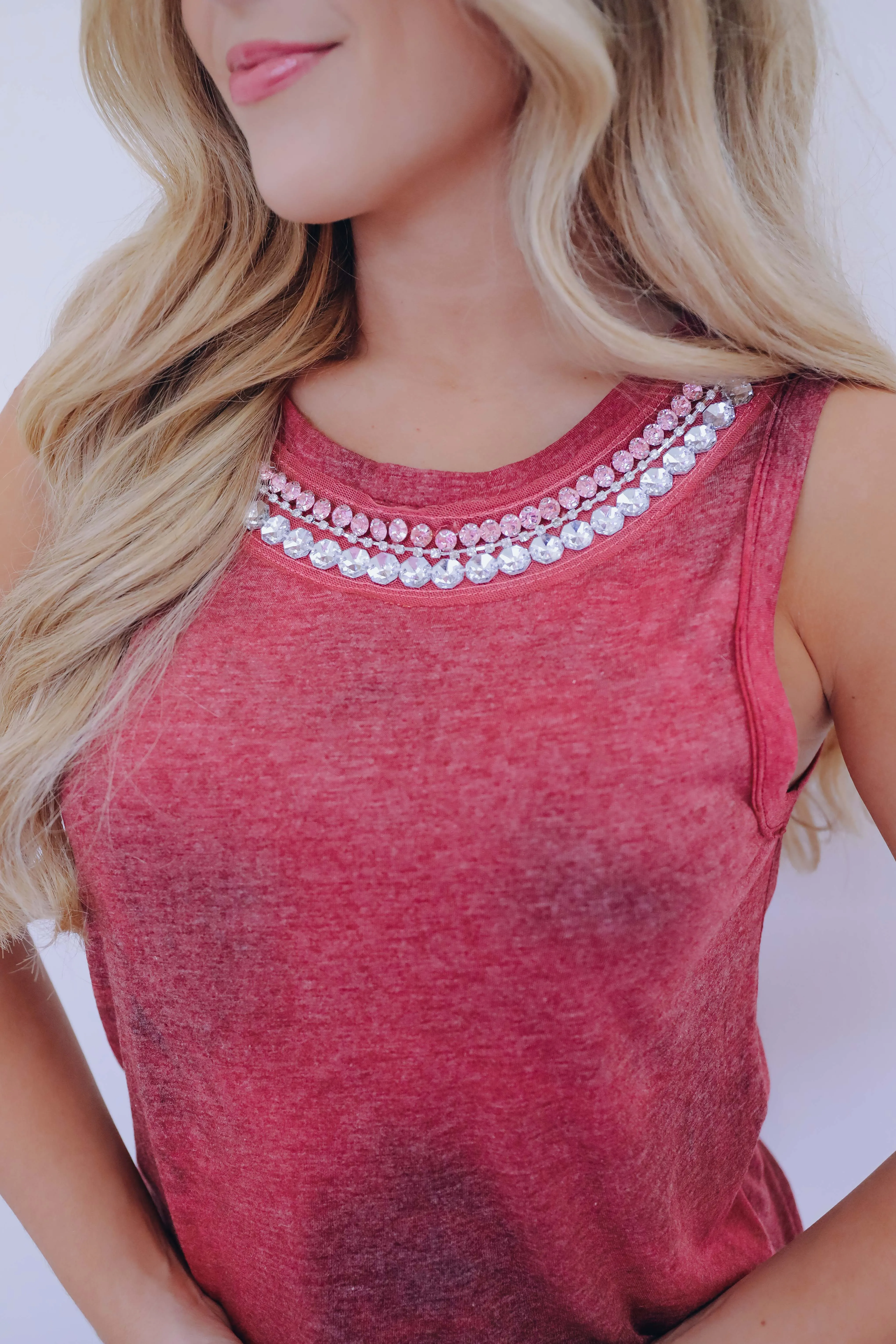 Jazzie Jewel Neck Tank Top - 3 Colors
