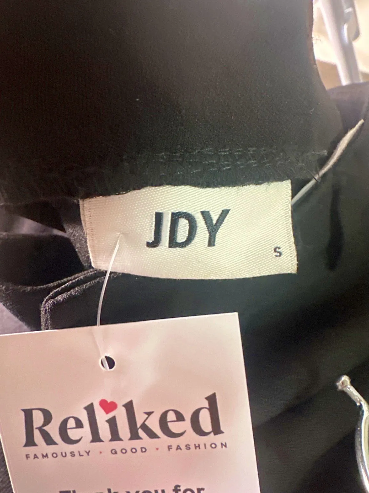 JDY Black Straight Leg trousers UK S