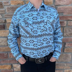 Johnny Aztec Blue Shirt