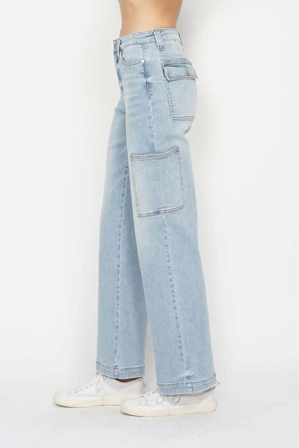 Judy Blue High Waist Straight Cargo Jeans