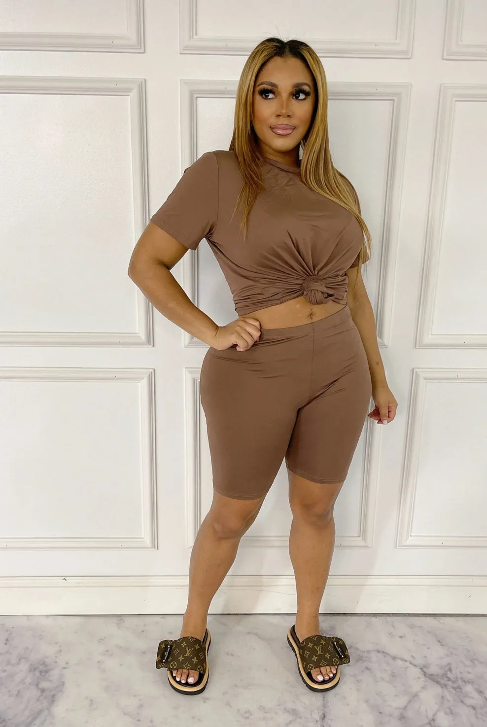 Just Be Cute Solid Color Biker Short Sets‼️Multiple Colors  ‼️