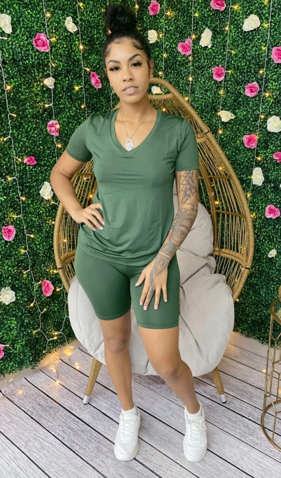 Just Be Cute Solid Color Biker Short Sets‼️Multiple Colors  ‼️