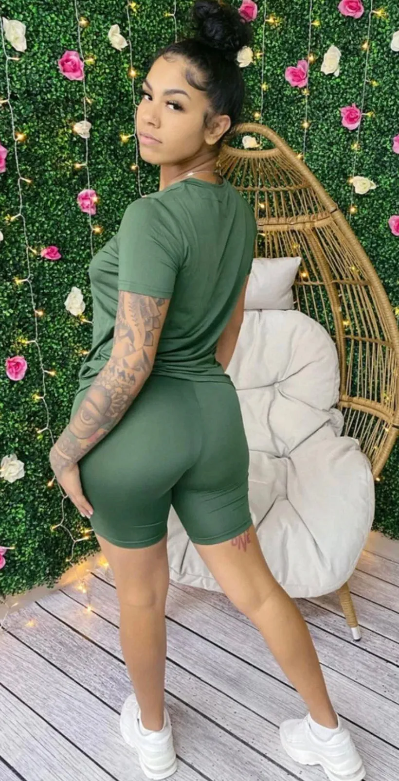 Just Be Cute Solid Color Biker Short Sets‼️Multiple Colors  ‼️