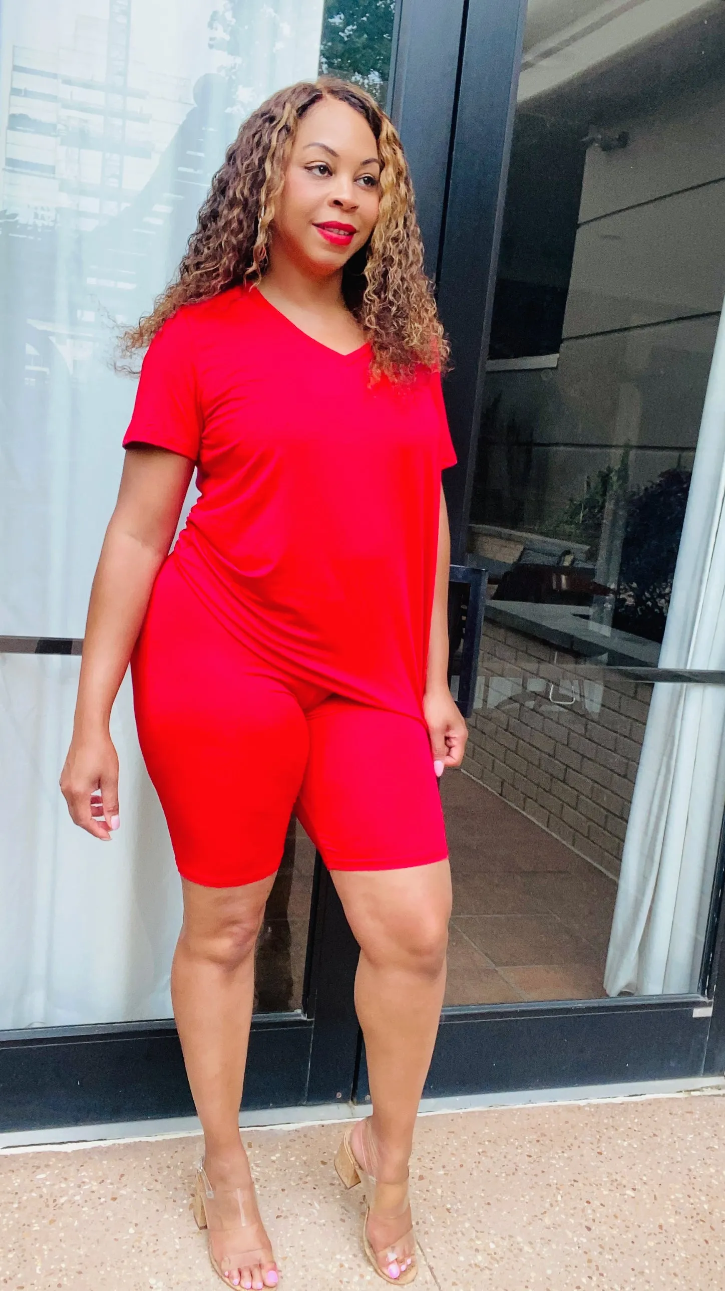 Just Be Cute Solid Color Biker Short Sets‼️Multiple Colors  ‼️