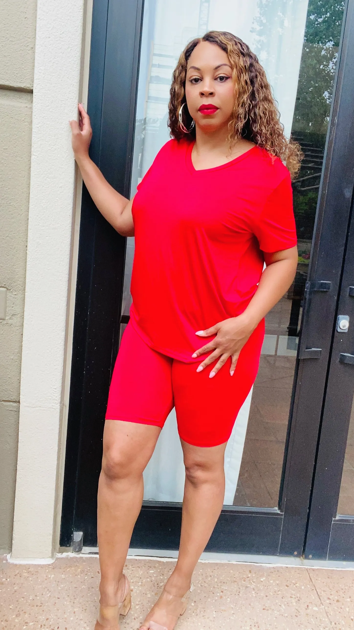 Just Be Cute Solid Color Biker Short Sets‼️Multiple Colors  ‼️