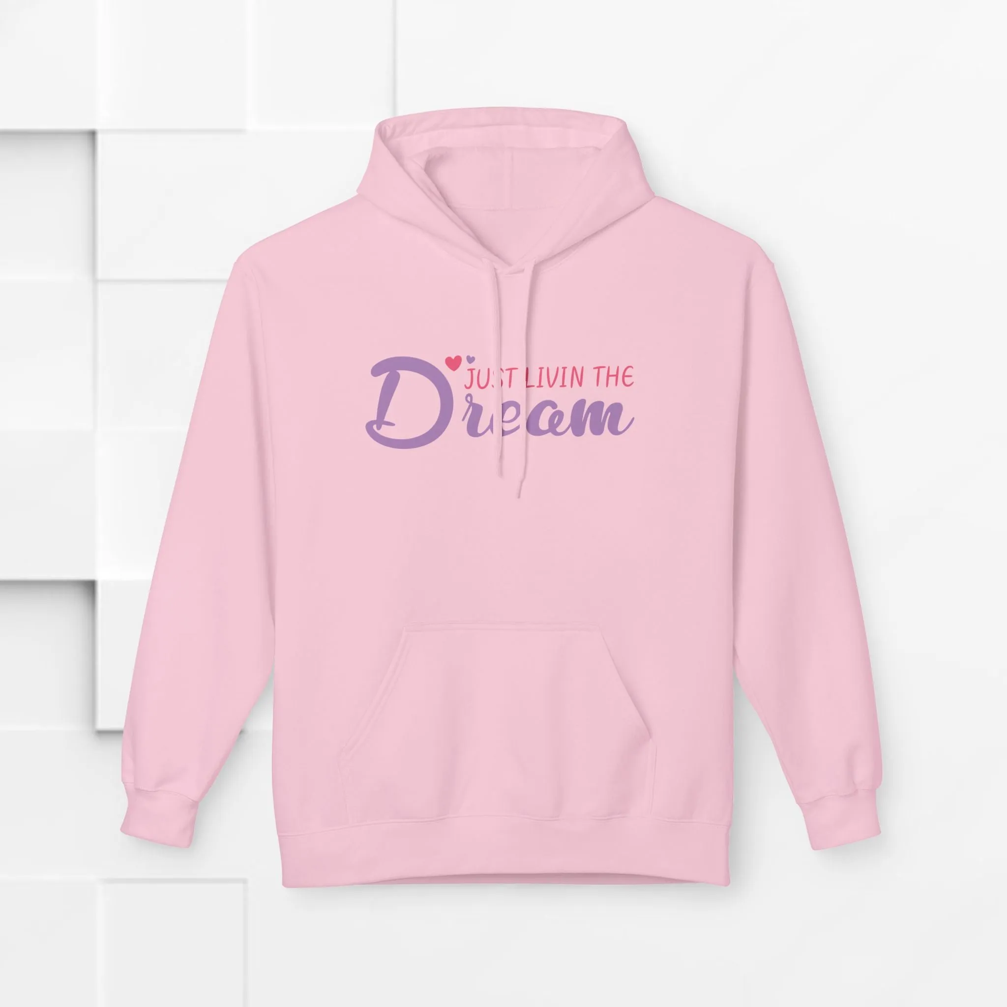 Just Livin' The Dream Hoodie - Unisex Midweight Softstyle Fleece, Cozy Casual Wear