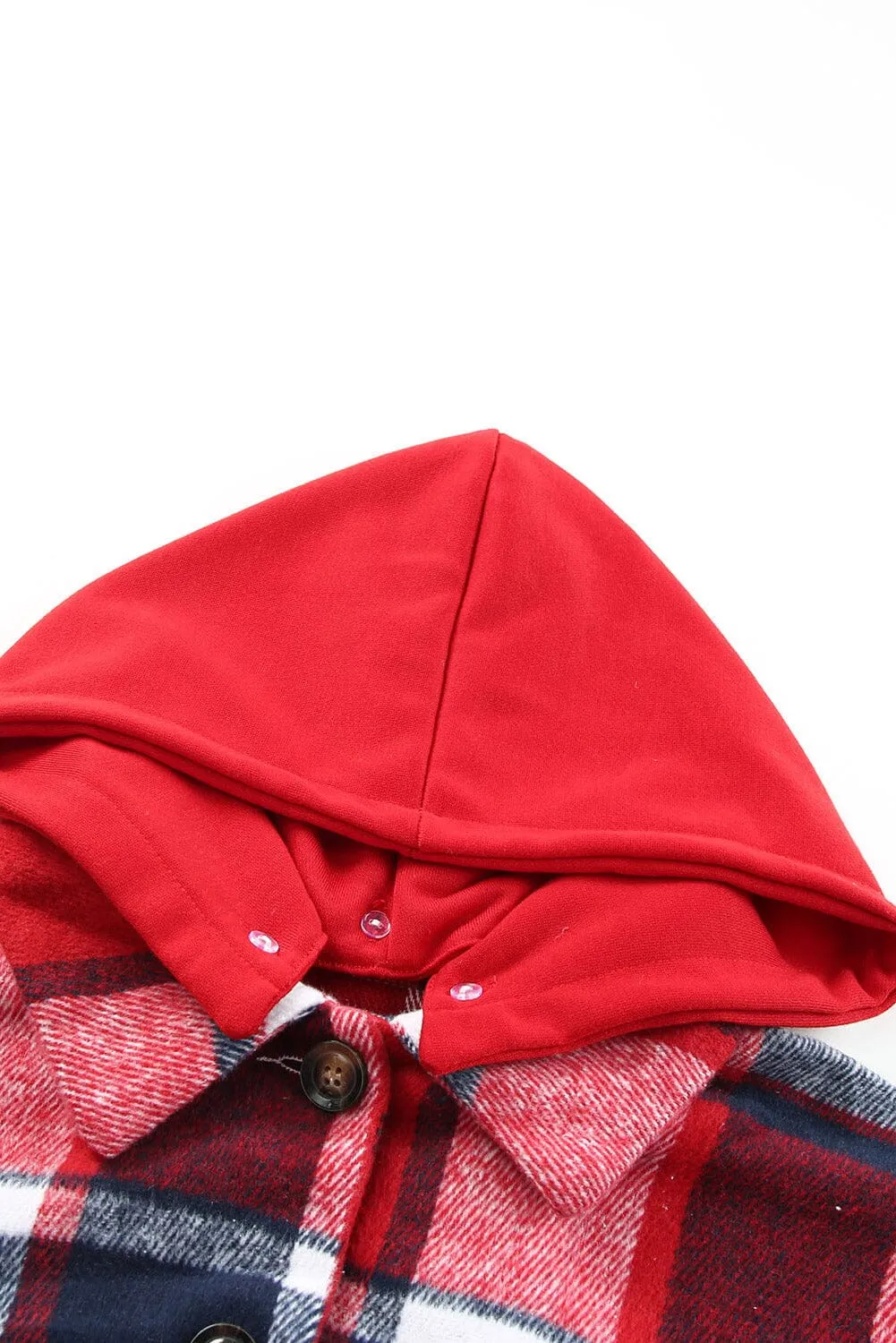 KaleaBoutique Stylish Hooded Plaid Button Front Shacket