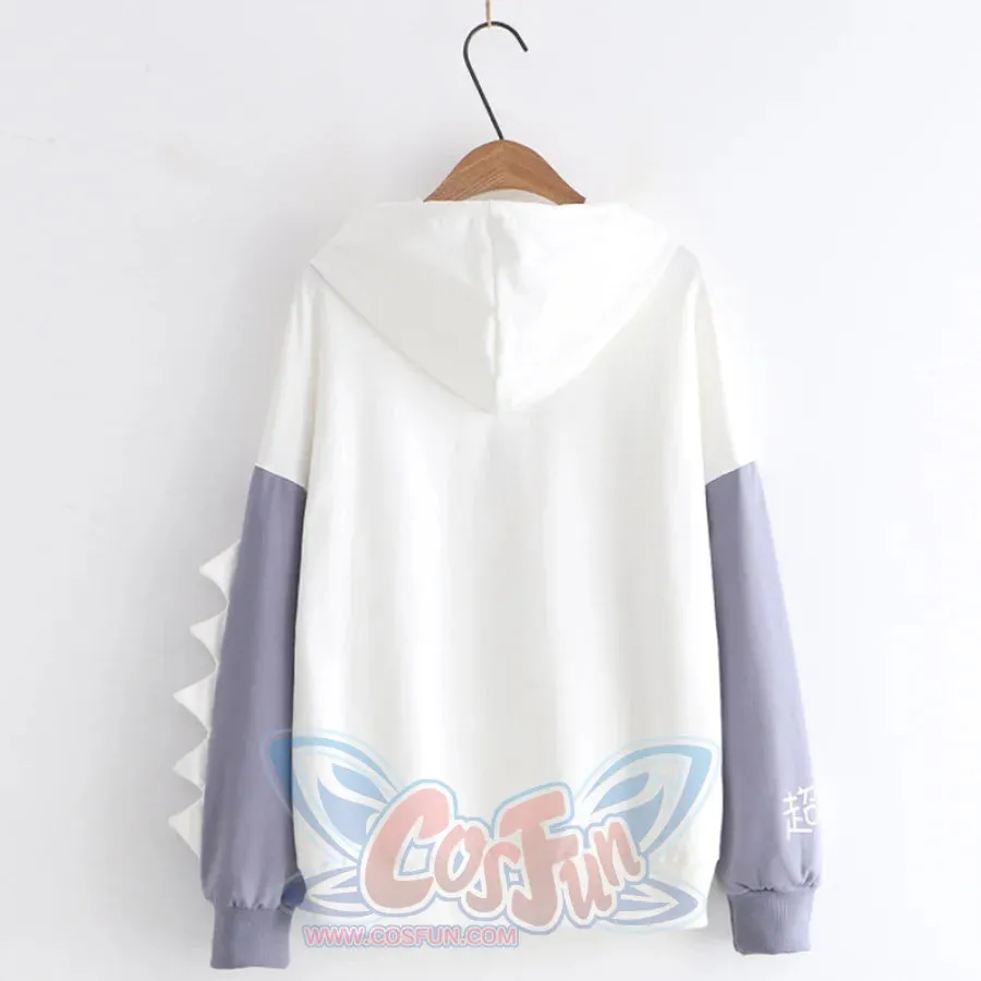 Kawaii Cartoon Dinosaur Print Hoodie MK2559