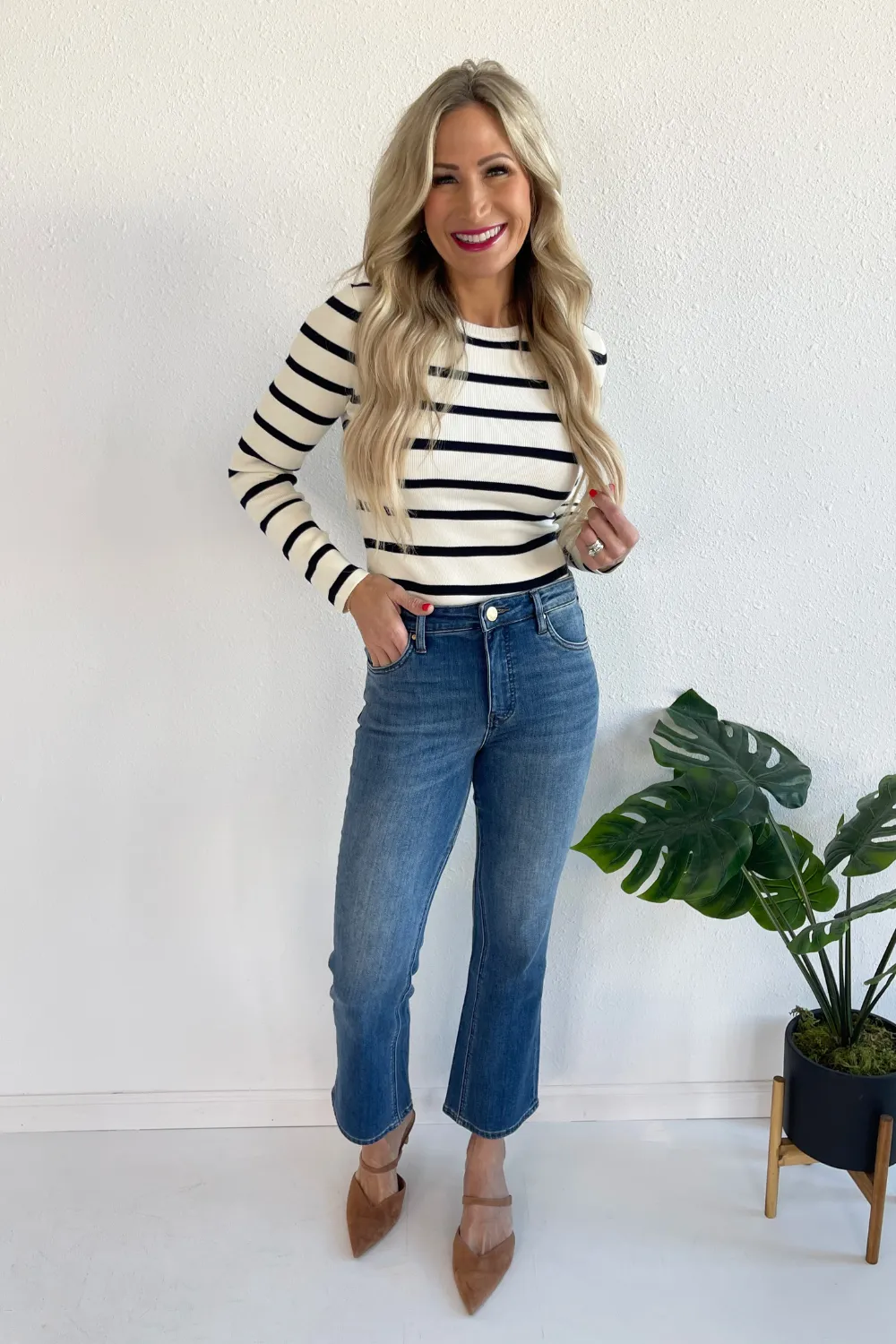 Kelsey High Rise Fab Ab Ankle Flare