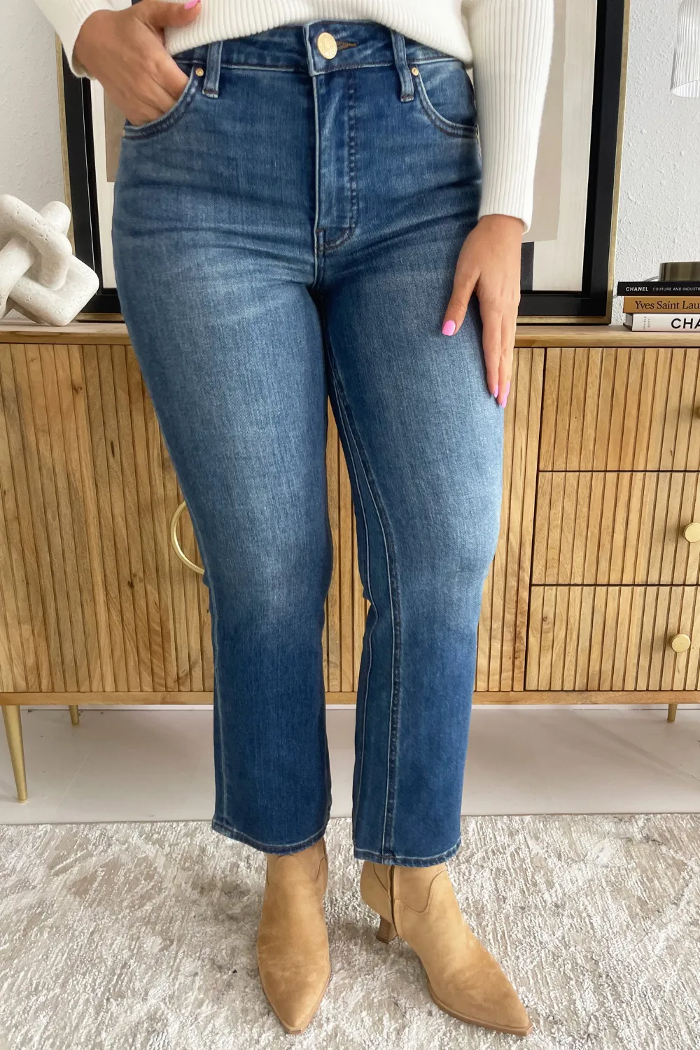 Kelsey High Rise Fab Ab Ankle Flare